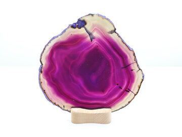 ACHÁT PLAT S DREVENÝM STOJANOM NA ČAJOVÉ SVIEČKY