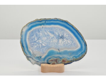 ACHÁT PLAT S DREVENÝM STOJANOM NA ČAJOVÉ SVIEČKY