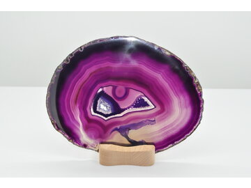 ACHÁT PLAT S DREVENÝM STOJANOM NA ČAJOVÉ SVIEČKY