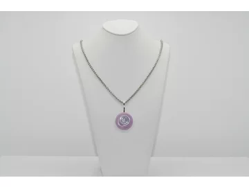 DONAT SIBÍRSKÝ PURPUROVÝ KRIŠTÁĽ + RETIAZKA - UŠLACHTILÁ OCEĽ