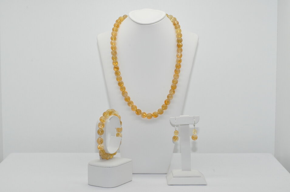 NÁHRDELNÍK A NÁRAMOK CITRÍN Ag.925