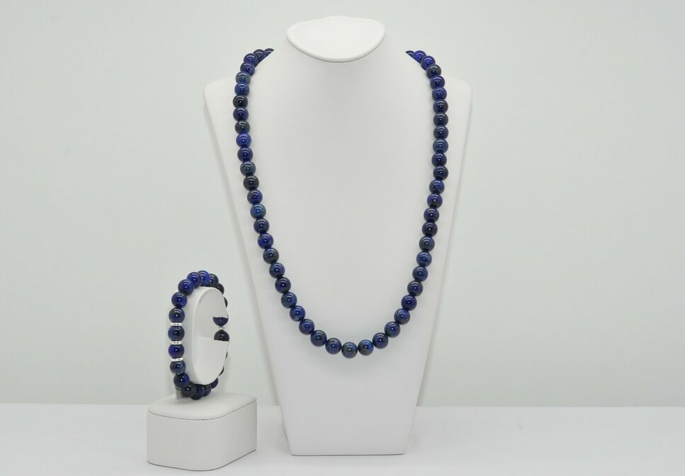 NÁHRDELNÍK A NÁRAMOK LAPIS LAZULI Ag.925