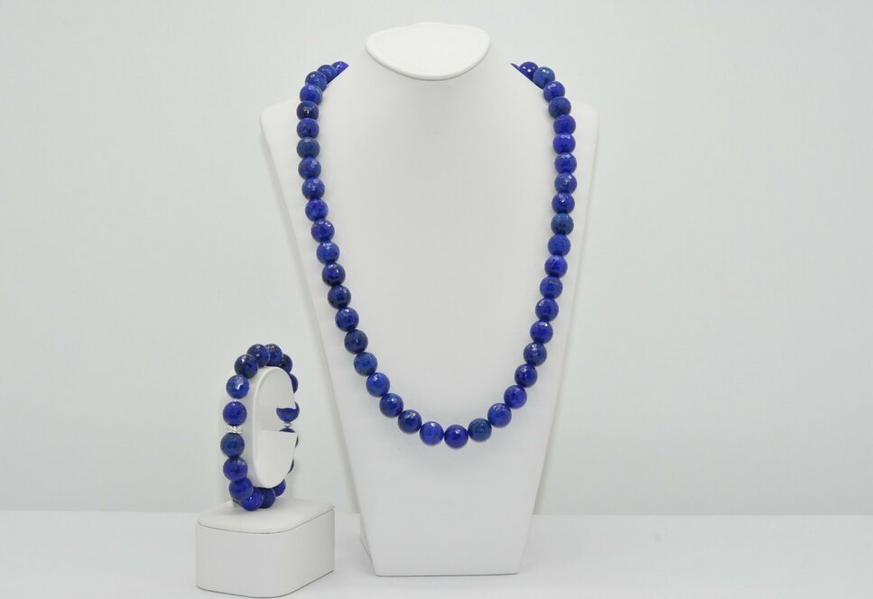 NÁHRDELNÍK A NÁRAMOK LAPIS LAZULI Ag.925