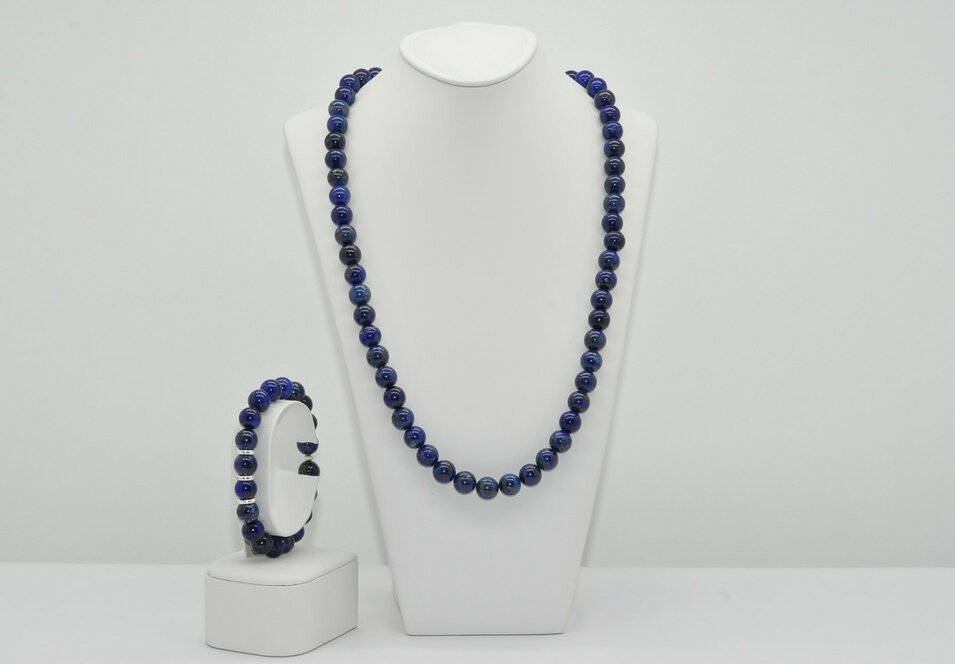 NÁHRDELNÍK A NÁRAMOK LAPIS LAZULI Ag.925