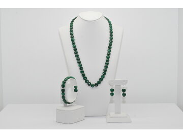 NÁHRDELNÍK A NÁRAMOK MALACHITOVÉ SRDCE Ag.925