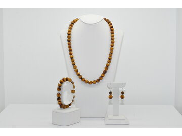 NÁHRDELNÍK A NÁRAMOK TIGRIE OKO Ag.925 FAZETOVANÝ