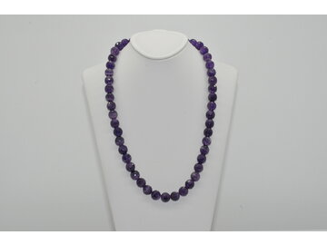 NÁHRDELNÍK AMETYST FAZETOVANÝ AA - Ag.925
