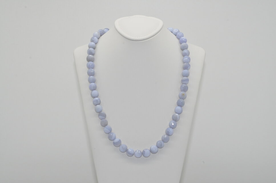 NÁHRDELNÍK CHALCEDÓN FAZETOVANÝ Ag.925