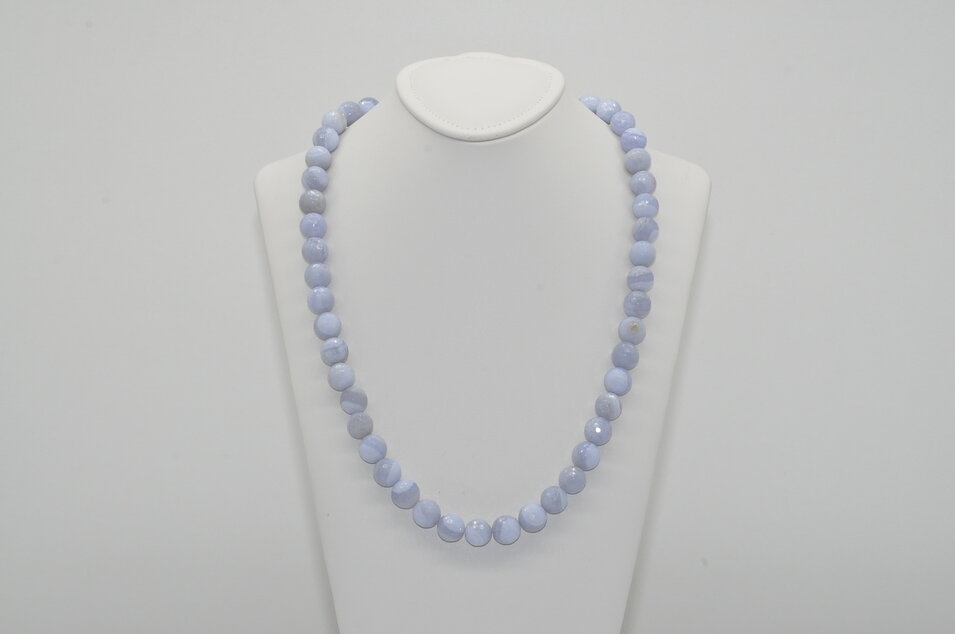 NÁHRDELNÍK CHALCEDÓN FAZETOVANÝ Ag.925