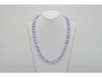 NÁHRDELNÍK CHALCEDÓN FAZETOVANÝ Ag.925