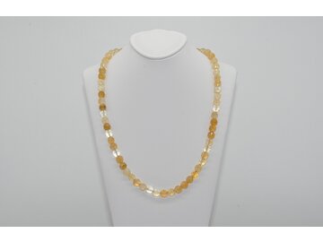 NÁHRDELNÍK CITRÍN AA Ag.925 FAZETOVANÝ