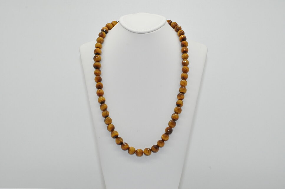 NÁHRDELNÍK TIGRIE OKO Ag.925 FAZETOVANÝ