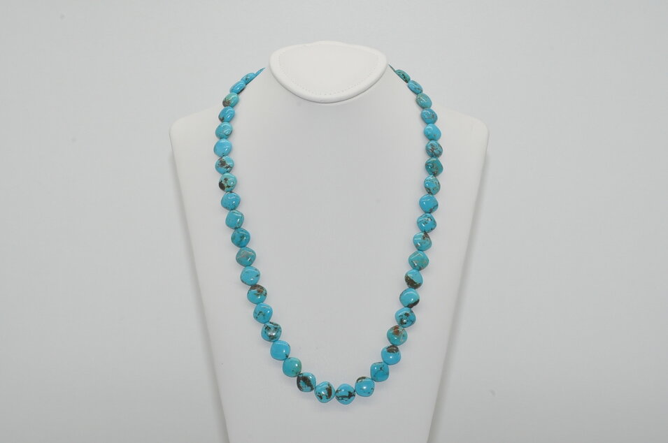 NÁHRDELNÍK TYRKYSOVÝ DIAMANT AAA - Ag.925