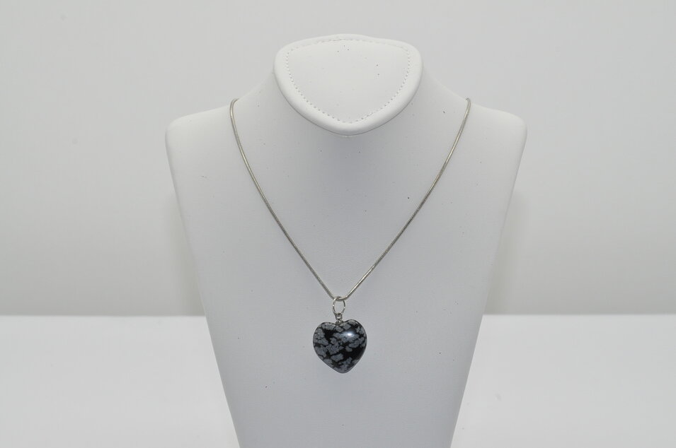 VLOČKOVÝ OBSIDIÁN SRDIEČKO