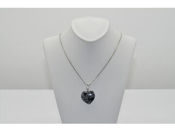 VLOČKOVÝ OBSIDIÁN SRDIEČKO